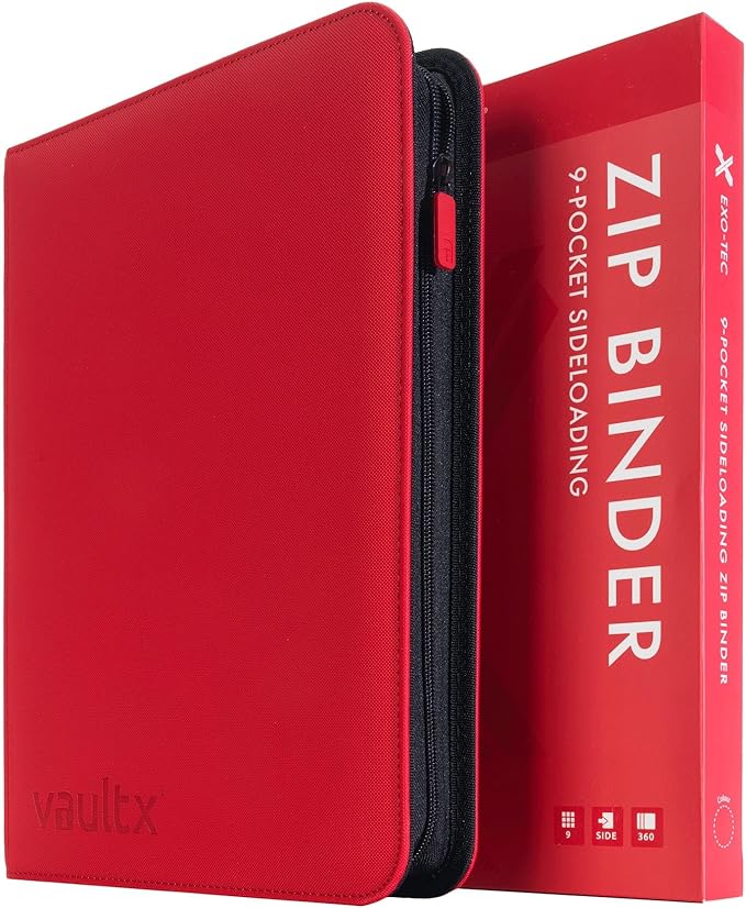 Vault X 9 Pocket Zip Binder, 360 Cards, Exo-Tec Material, 20 Side-Loading Pages by VaultX