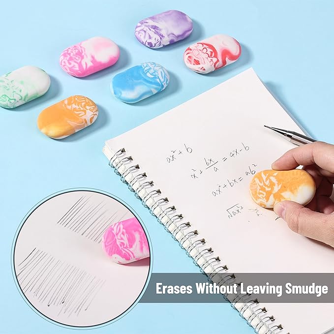 Mr. Pen- Marble Pencil Erasers, 12 Pack, Art Sketching, Clean Smudge-Free - Image 5