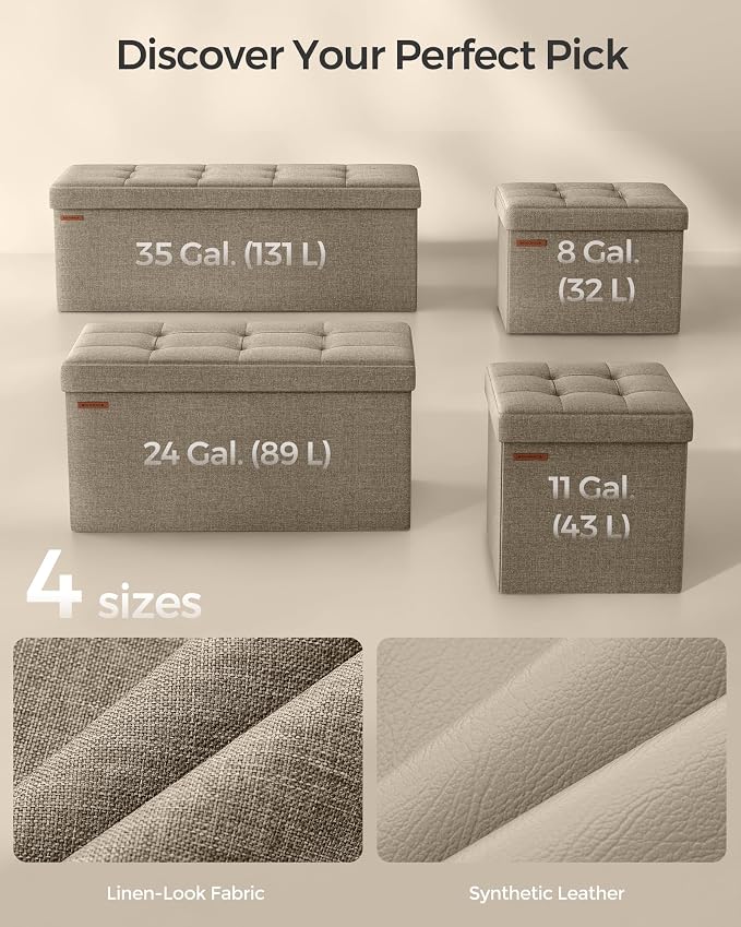Folding Storage Ottoman Bench by SONGMICS - Image 6
