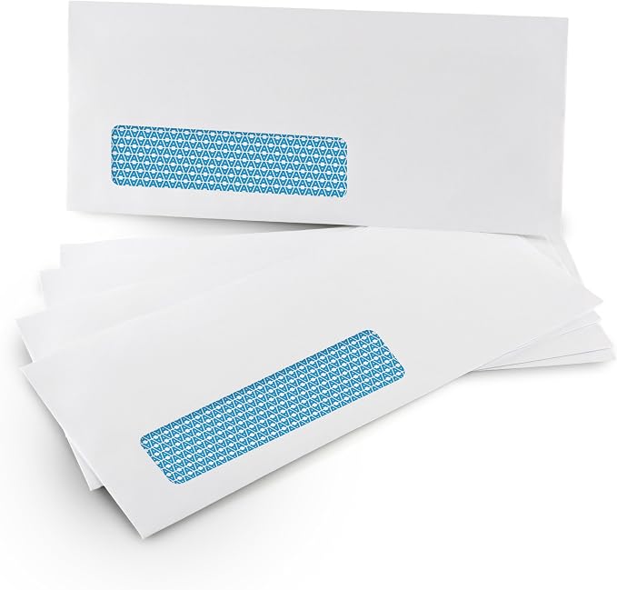 Aimoh #10 Single Left Window Self-Seal Security Tinted Envelopes, 4-1/8 X 9-1/2 - Image 2