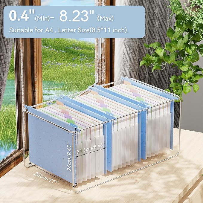 ANSOOK Letter Size Hanging File Folders, Expandable 7 Accordion Pockets - Image 3