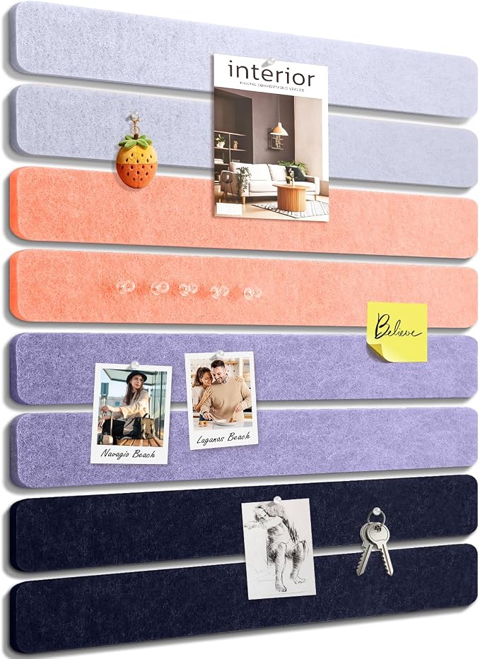 Small Cork Bulletin Board Tiles, Felt Wall Decor and Office Desk Accessories by faainit