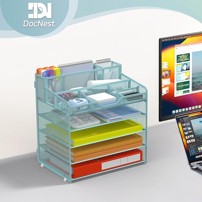 Docnest 5 Tier Mesh Desk Organizer - Image 6