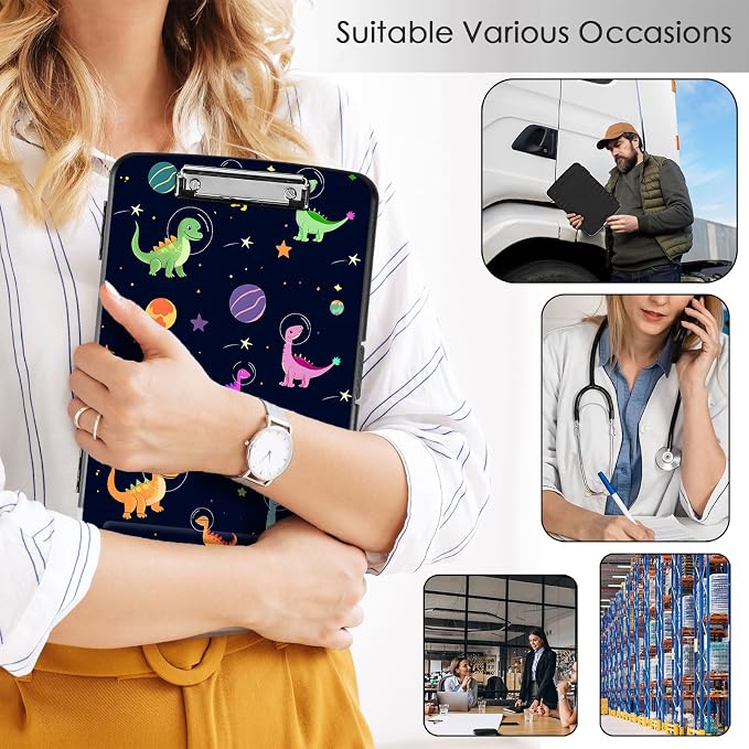 Clipboard with Storage, Office Supplies Nursing Clipboards Folder with Pen - Image 4