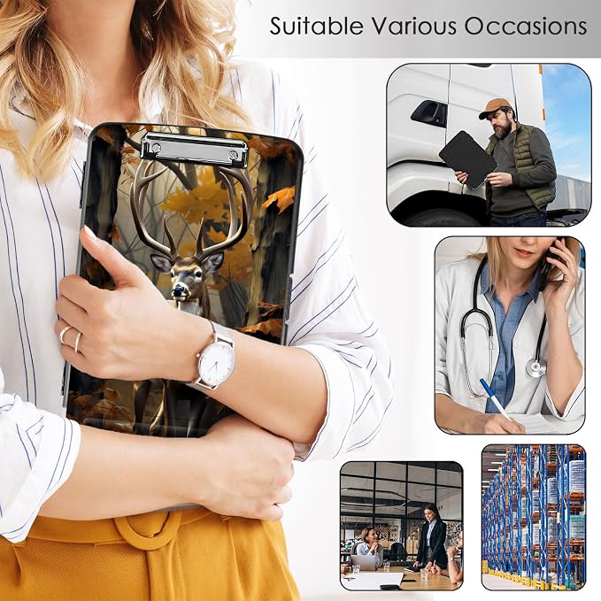 Clipboard with Storage, Office Supplies Nursing Clipboards Folder with Pen - Image 4