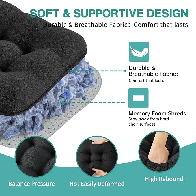 BETU Chair Cushions for Dining Chairs, 3.5" Thick Kitchen Table Chair Pads - Image 9