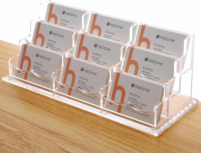 HeZone Business Card Holder for Desk by HeZone