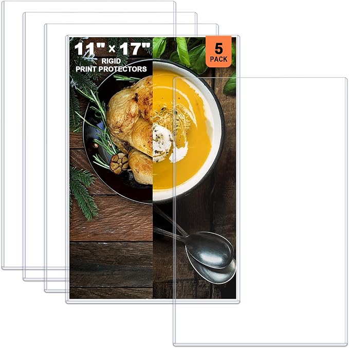 Ndsox 5 Pack 11" x 17" Rigid Print Protectors by NDSOX