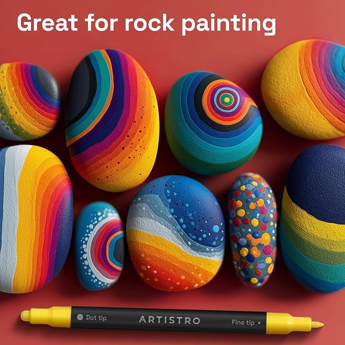 ARTISTRO 72 Precision Dual-Tip Acrylic Paint Markers – Paint Pens Set - Image 8