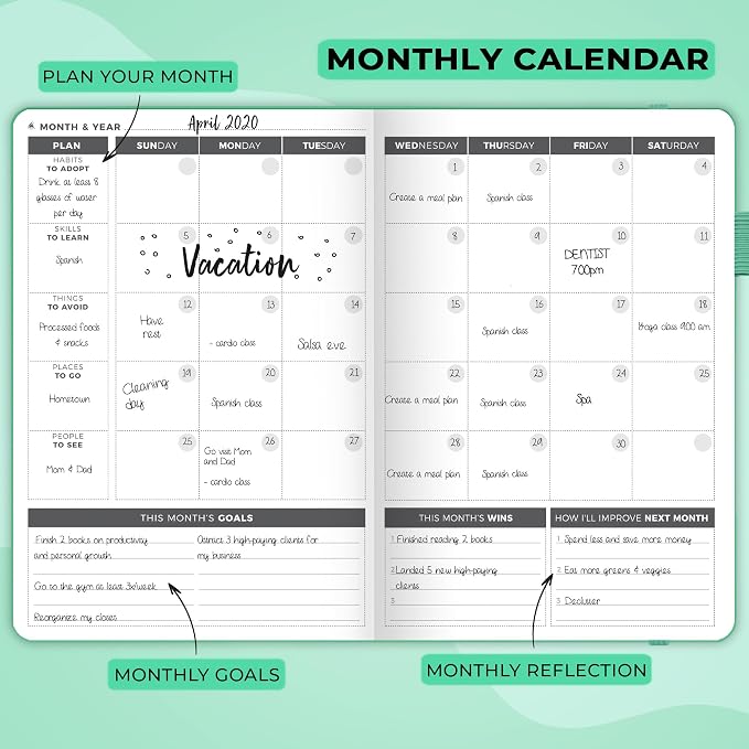 Clever Fox Planner – Undated Weekly & Monthly Planner - Image 4