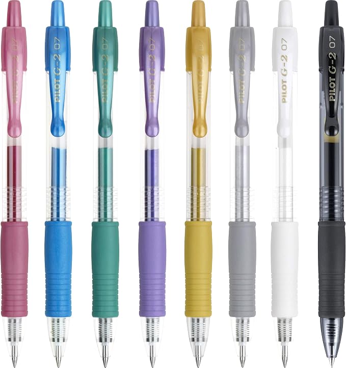 Pilot G2 Pens, Metallic Refillable And Retractable Gel Ink Pens Fine Point 0.7mm - Image 5