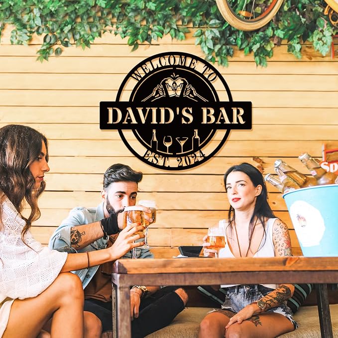 Personalized Bar Sign | Custom Metal Wall Art Decor - Image 3
