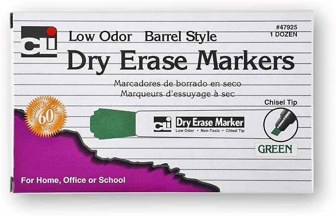 Charles Leonard Dry Erase Markers, Barrel Style - Image 2