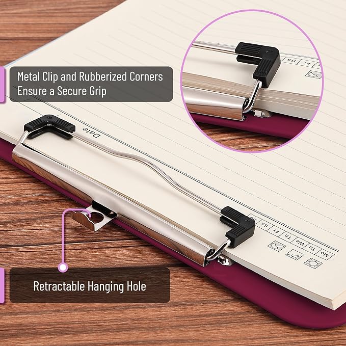 Mr. Pen- Plastic Clipboard, 12.5" x 9", 2 Pack, Clipboard Plastic | Low-Profile - Image 3