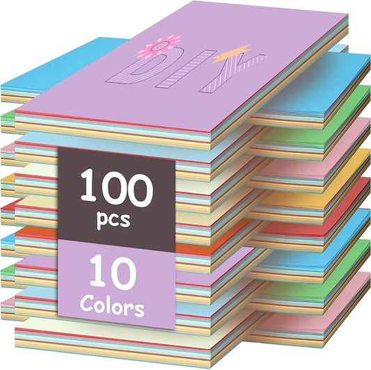 Yahenda 100 Pcs Colored Poster Boards 16 x 12 Inches 10 Assorted Color Poster by Yahenda