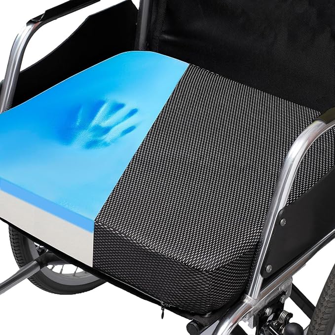 Ifoam Gel Infused Memory Foam Layer Wheelchair Cushion by CYLEN