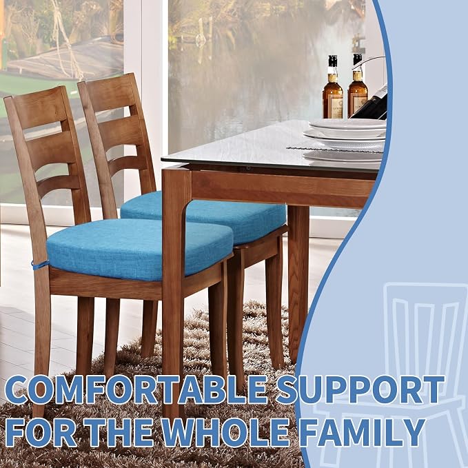 BUYUE Thickened 2.5" Dining Chair Cushions Set of 4, U-Shape High Density Foam - Image 2