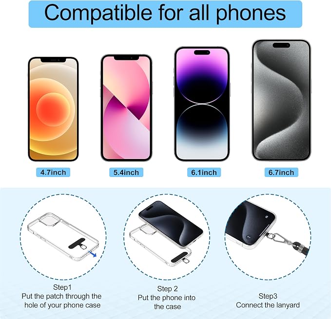 takyu Phone Lanyard, 2 Pack Adjustable CellPhone Lanyard Crossbody Neck Strap & - Image 5