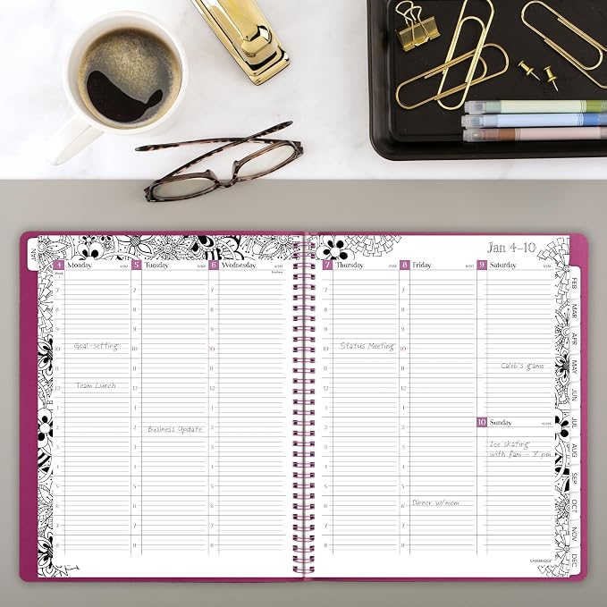 Mead Cambridge 2027 Appointment Book Planner, Weekly & Monthly, 8.5" x 11" - Image 2