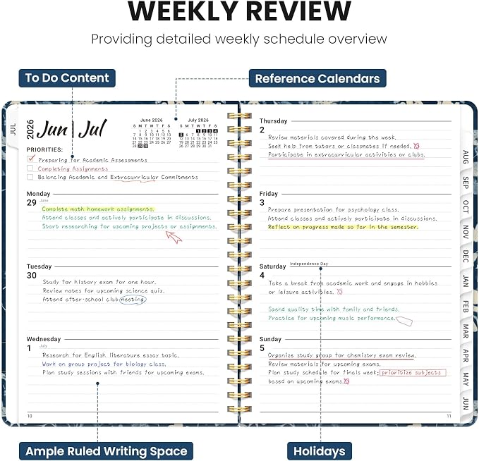 Planner 2026-2027, Monthly and Weekly Academic Planner July 2026 - Image 3
