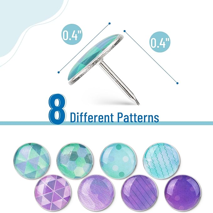 Mr. Pen- Flat Thumb Tacks, 80 Pack, Metal Push Pins - Image 3