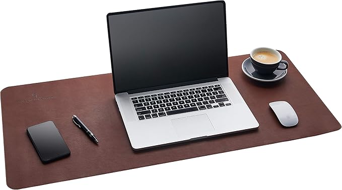 Gallaway Leather Desk Mat, Office Writing Desk Pad, Large 36" x 17" Dark Brown by GallawayLeather