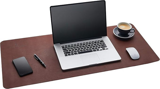 Gallaway Leather Desk Mat, Office Writing Desk Pad, Large 36" x 17" Dark Brown by GallawayLeather