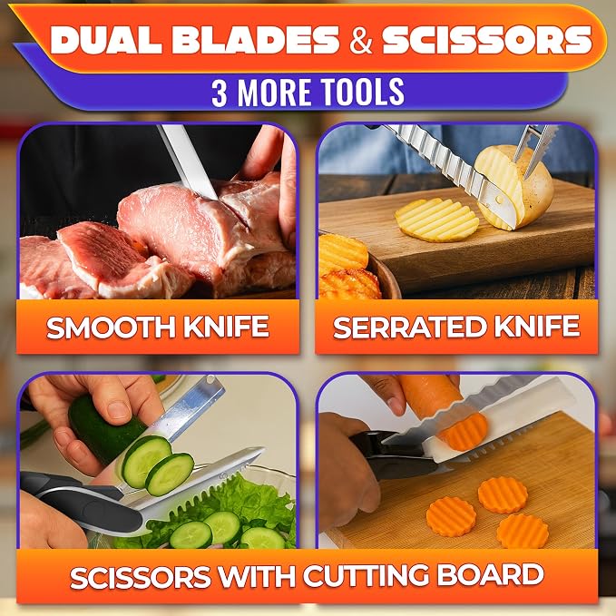 Cutting Board Scissors for Food – 7-in-1 Kitchen Food Scissors - Image 6