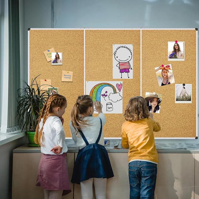 XBoard Large Cork Bulletin Board 72 x 48 Inch, Home & Office Wall Display and - Image 2