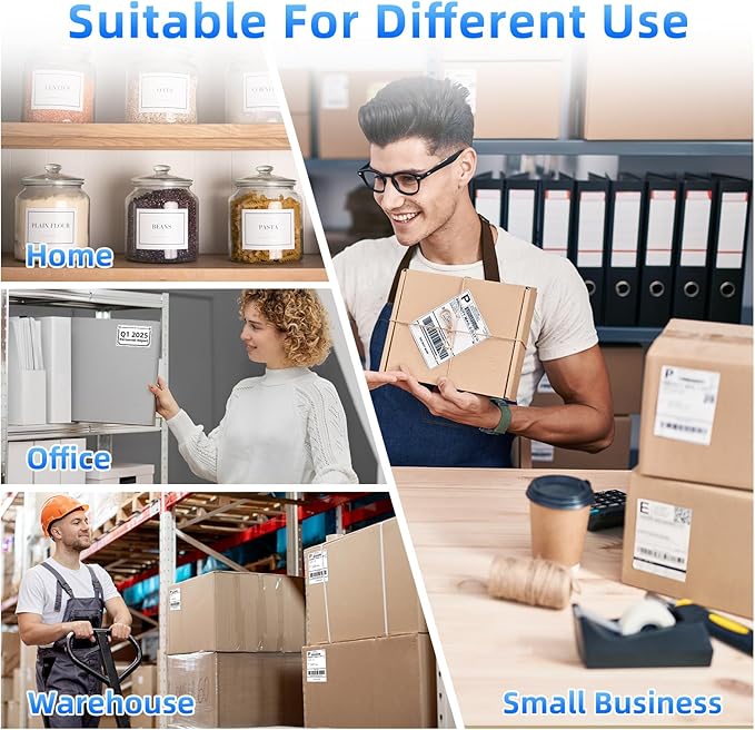 4x6 Thermal Labels, 1 Packs of 500 4x6 Fold Labels - Compatible with JADENS, ASprink, Phomemo, Rollo, Zebra, Omezizy and Other Thermal Printers-DeskLoop Office