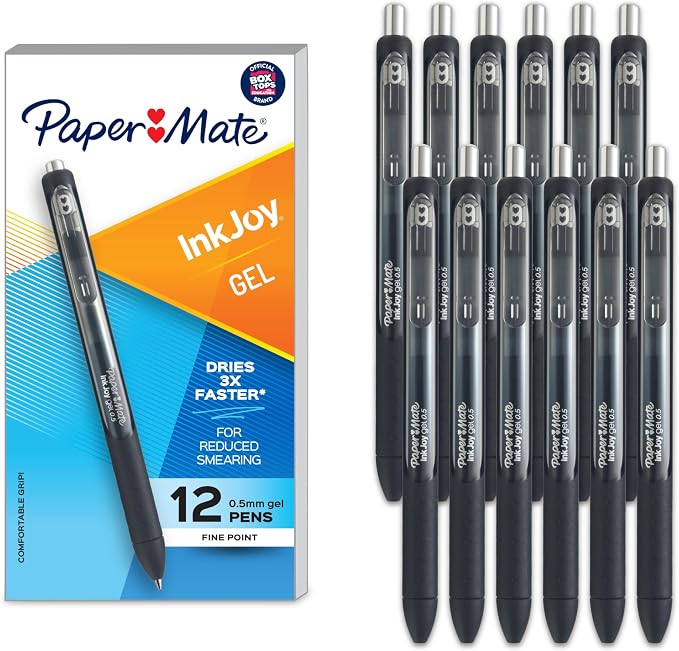 Paper Mate InkJoy Gel Pens, Retractable, Fine Point, Comfortable Grip, Teacher by PaperMate