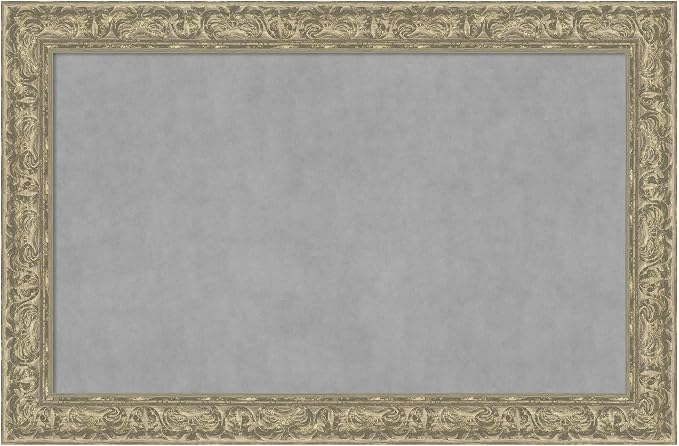 Amanti Art Silver Framed Magnetic Board 31x47 Large Vision Board by AmantiArt