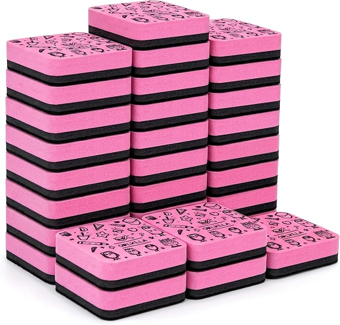 OWLKELA 30Pcs Dry Erase Erasers, Magnetic Whiteboard Eraser, Mini Whiteboard by OWLKELA