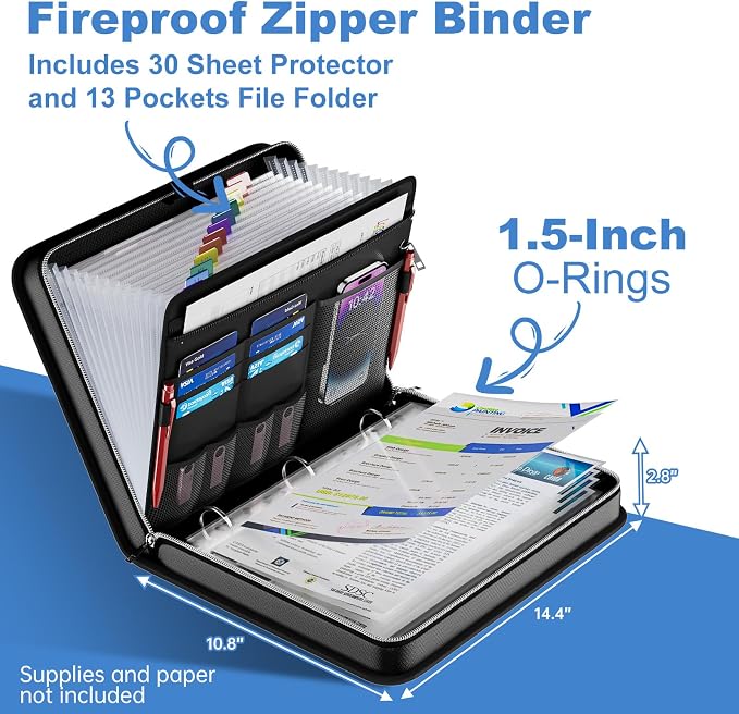 DocSafe File Organizer Zipper Binder - Image 2