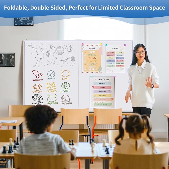 Magnetic Whiteboard Dry Erase, 48 x 36 inch Large White Board - Image 2