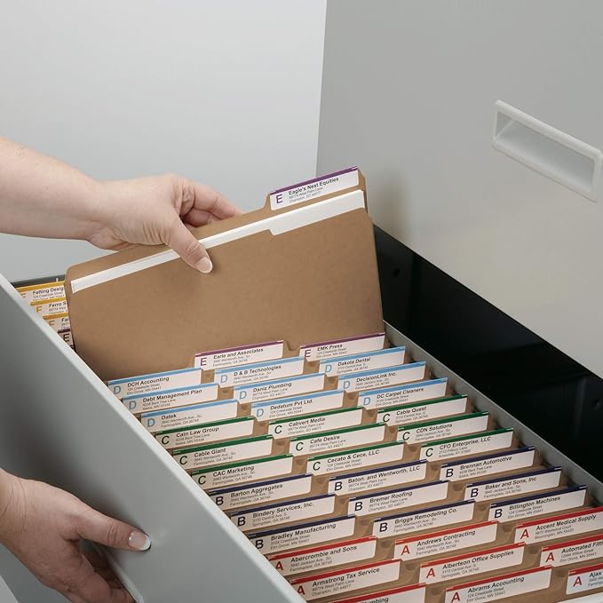 Smead File Folder, Reinforced 1/3-Cut Tab, Letter Size, 100 Per Box - Image 6