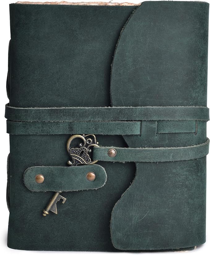 LEATHER VILLAGE Vintage Leather Journal – 200 Handmade Vintage Deckle Edge - Image 2