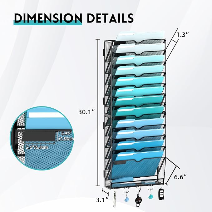 13 Tier Wall File Organizer - Image 3
