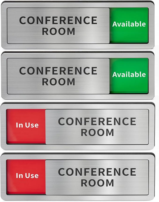 2 Pack Conference Room Office Door Signs Do Not Disturb, In Use/Available by Abudada