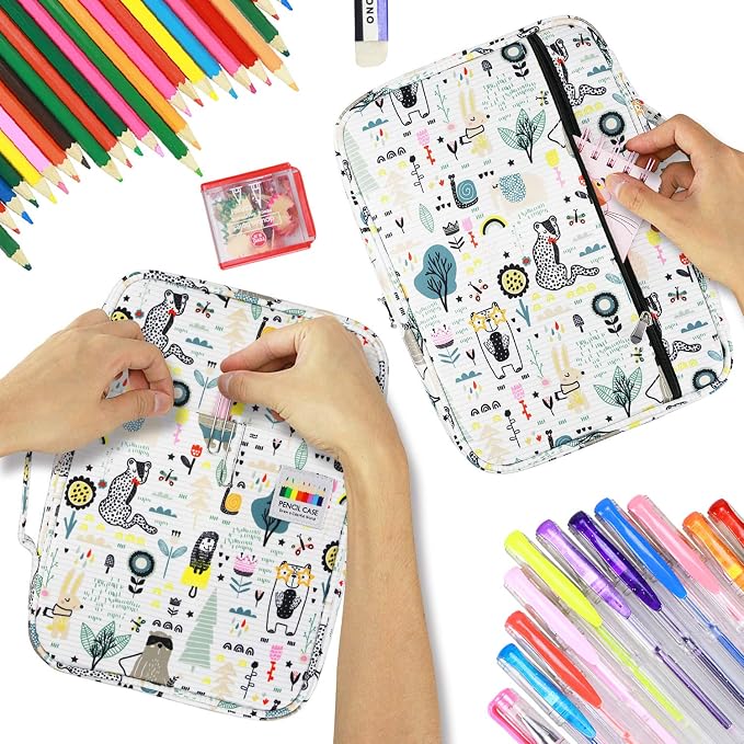 YOUSHARES Colored Pencil Case 220 Slots Pen Case Organizer - Image 4