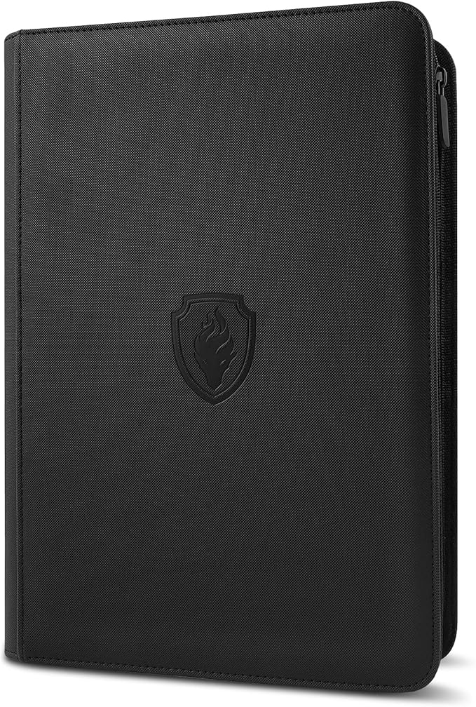 Premium Zip Card Binder, Fabmaker 9 Pocket Trading Card Binder, PU Cover Zipper by Fabmaker