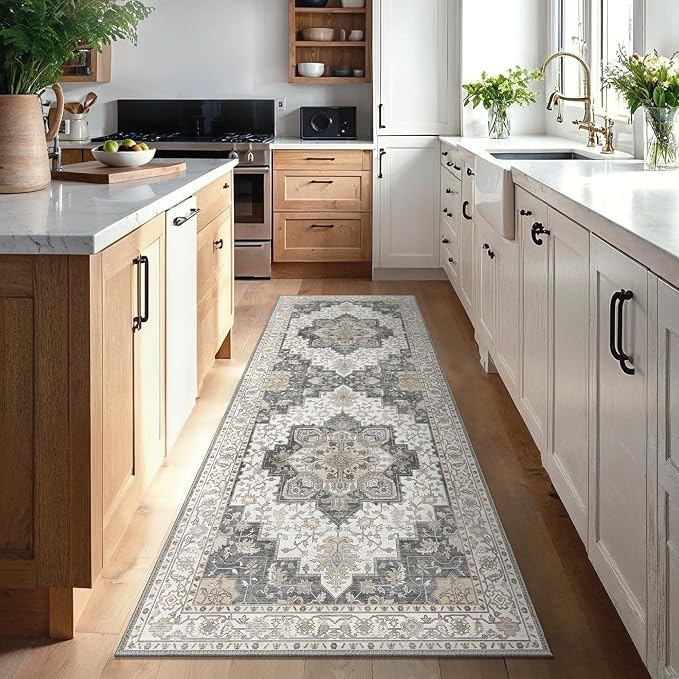GENIMO 2'6''x10 Runner Rugs for Hallway, Machine Washable Non Slip Vintage Rugs - Image 4
