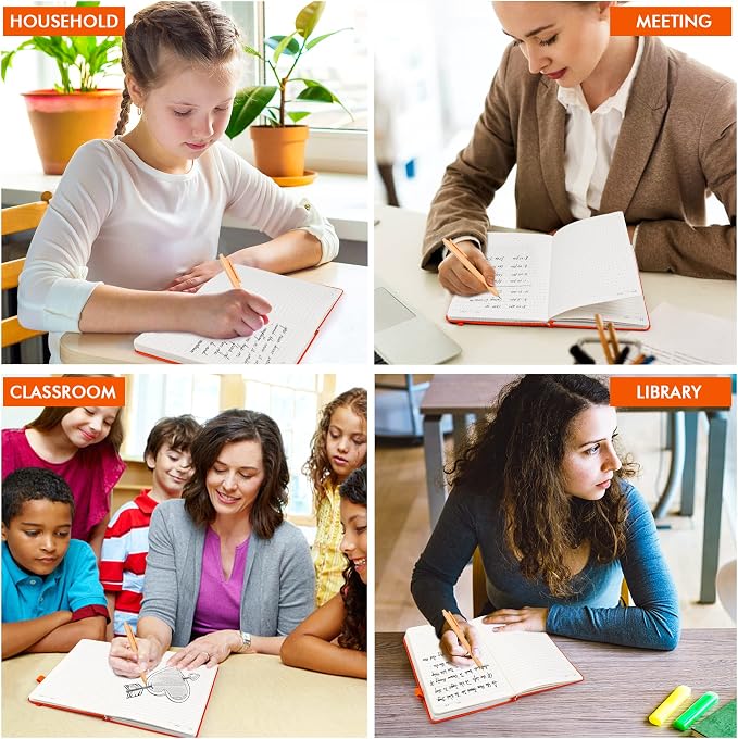 5 Pack Journal Notebook Bulk for School, Feela Hardcover Business Notebooks - Image 7