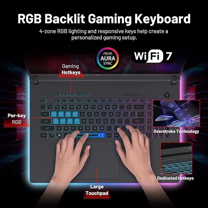 ASUS ROG Strix G18 18" 144Hz WUXGA Gaming Laptop, Intel i9-14900HX, 16GB RAM - Image 6