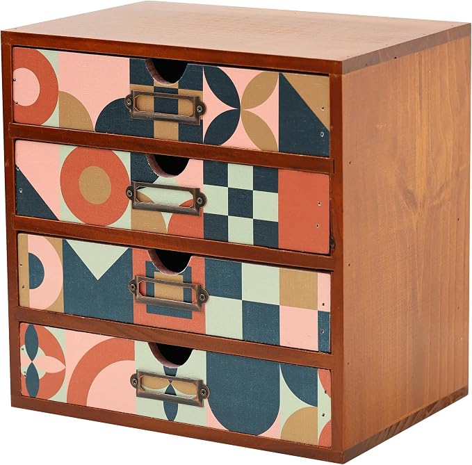 Mid-Century Modern Geometric Pattern Desk Organizer by PrimoSupply