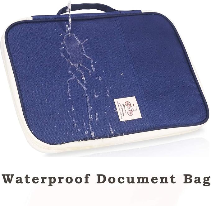 JAKAGO A4 Travel Portfolio Multifunctional Document Organizer Zippered Case - Image 6