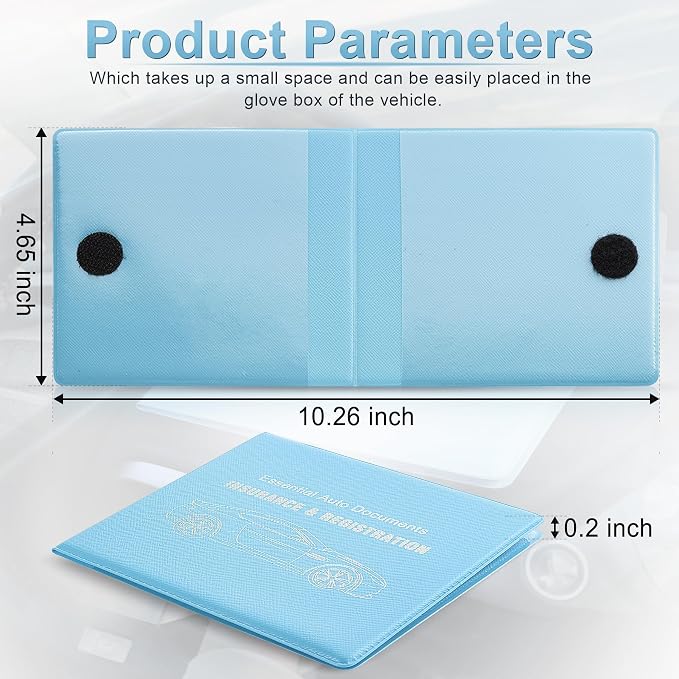 UYYE Car Registration and Insurance Card Holder, Vehicle Glove Box Car Organizer - Image 2