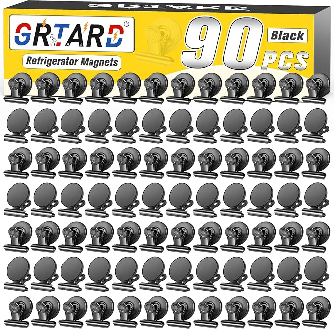 Grtard 90 Pack Magnetic Clips Heavy Duty, Magnet Clips by Grtard