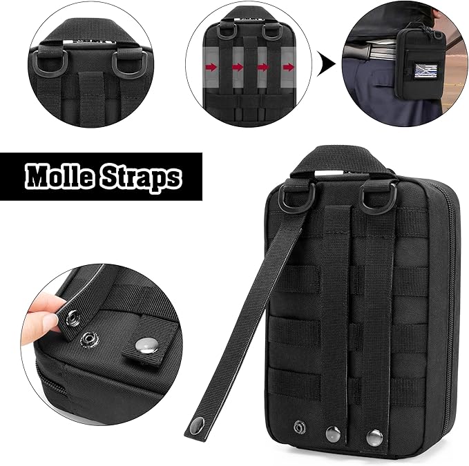 DSLEAF Tactical Pistol Magazine Storage Bag, MOLLE Mag Pouch Hold Up to 10x - Image 4