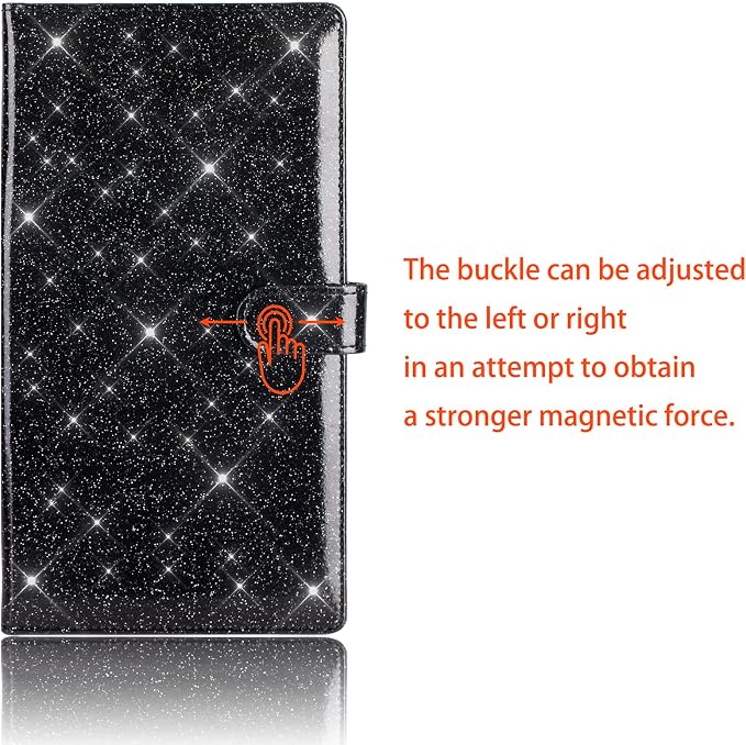 TOURSUIT Car Registration and Insurance Card Holder, Glitter Black | Vehicle - Image 3
